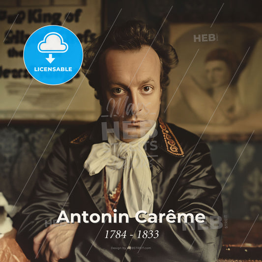 Antonin Carême, 1784 - 1833, French chef - A Man In A Garment Print Template