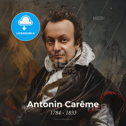 Antonin Carême, 1784 - 1833, French chef - A Man In A Garment Print Template