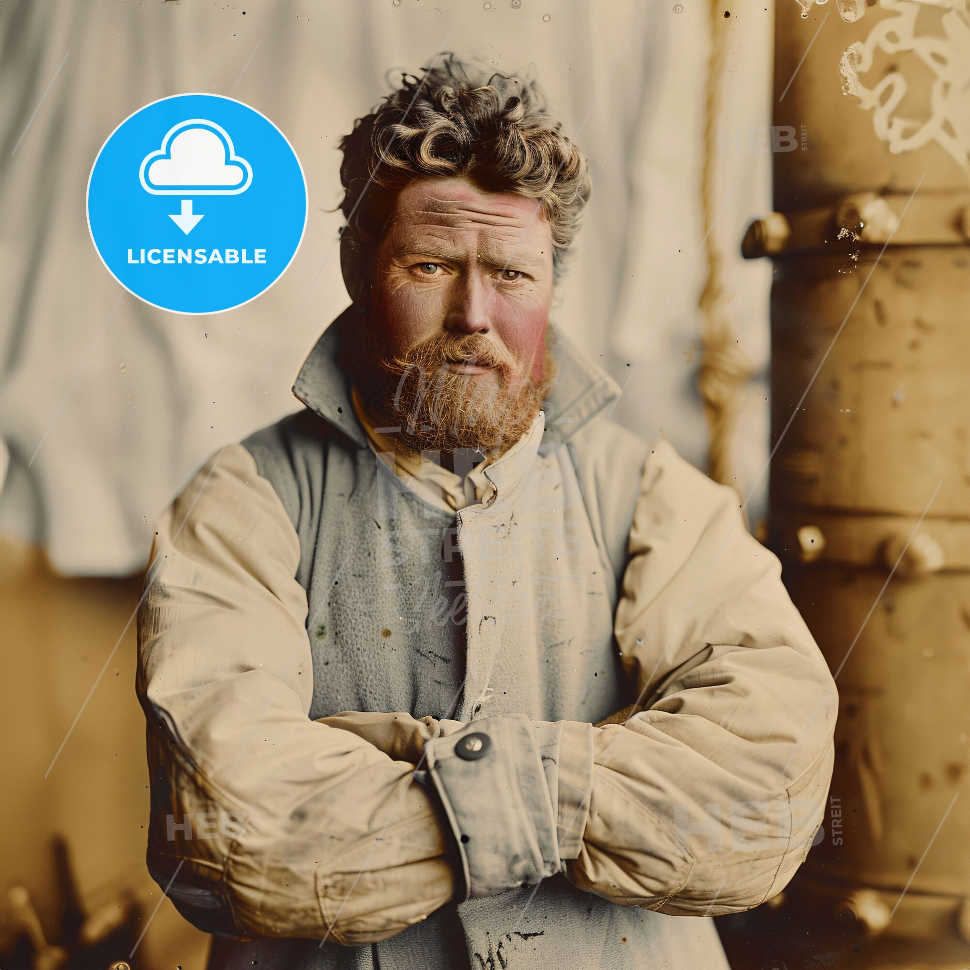 Apsley Cherry-Garrard, 1886 - 1959, British explorer - A Man With Beard And Mustache With Arms Crossed