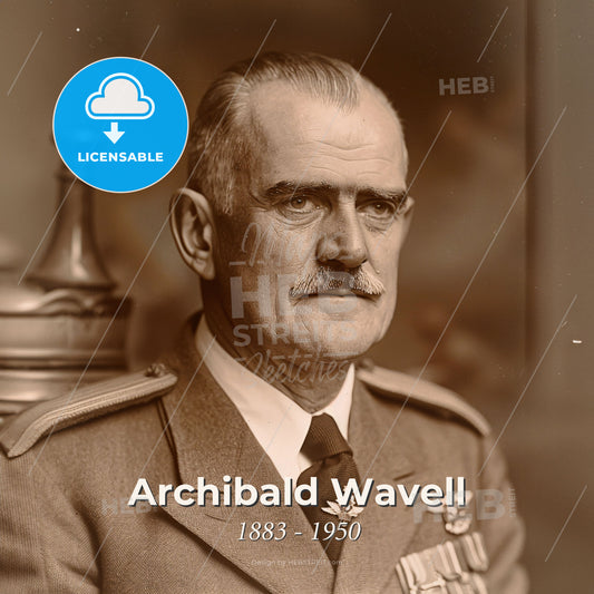 Archibald Wavell, 1883 - 1950, British Field Marshal - A Man In A Military Uniform Print Template