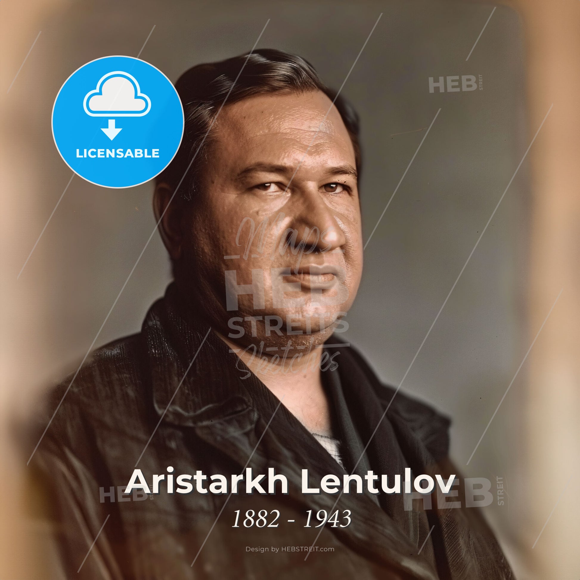 Aristarkh Lentulov, 1882 - 1943, Russian painter - A Man In A Black Coat Print Template