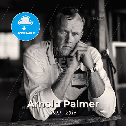 Arnold Palmer, 1929 - 2016, American golfer - A Man Sitting On A Chair Print Template