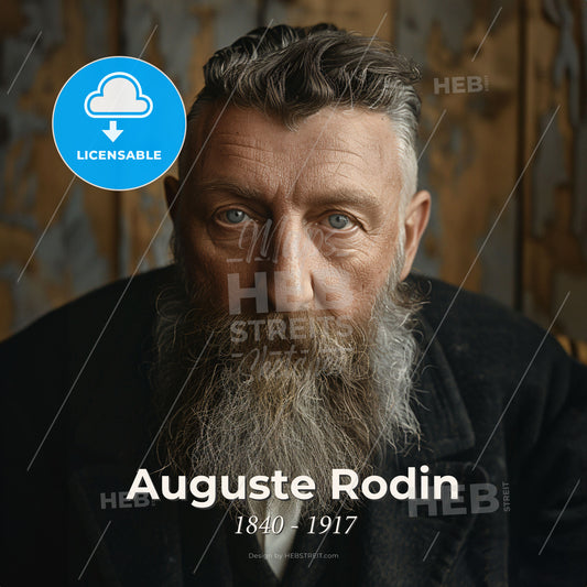 Auguste Rodin, 1840 - 1917, French sculptor - A Man With A Beard Print Template