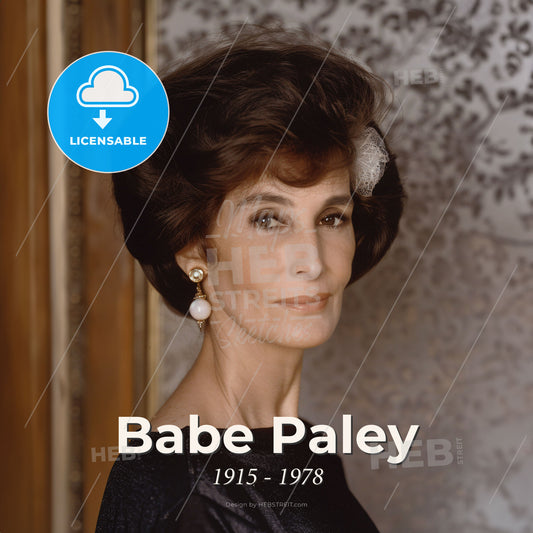 Babe Paley, 1915 - 1978, American socialite - A Woman With Large Hair And Large Earrings Print Template