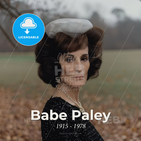 Babe Paley, 1915 - 1978, American socialite - A Woman With A Large White Hat On Her Head Print Template