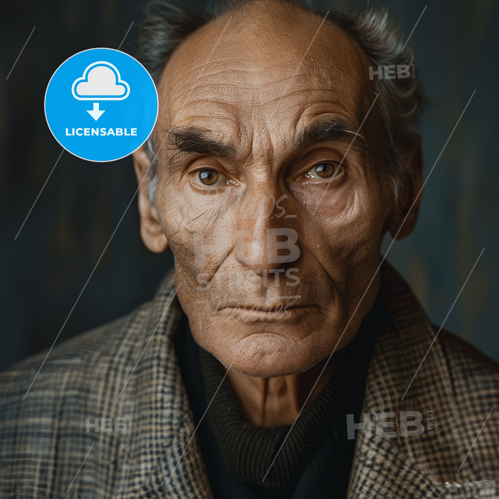 Balthus, 1908 - 2001, Polish-French painter - A Man With Wrinkles On His Face