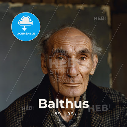 Balthus, 1908 - 2001, Polish-French painter - A Man In A Checkered Jacket Print Template