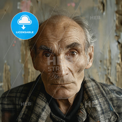 Balthus, 1908 - 2001, Polish-French painter - A Man With Wrinkles On His Face