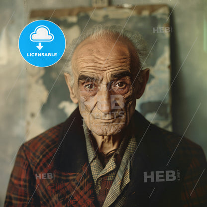 Balthus (Balthasar Klossowski), 1908 - 2001, Polish-French painter - An Old Man In Plaid Jacket