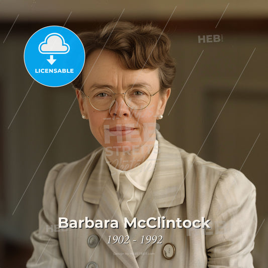 Barbara McClintock, 1902 - 1992, American geneticist - A Woman In A Suit Print Template
