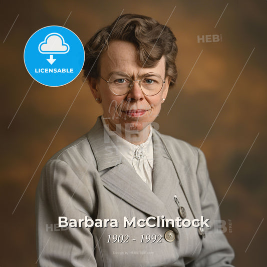 Barbara McClintock, 1902 - 1992, American geneticist - A Woman In A Suit Print Template