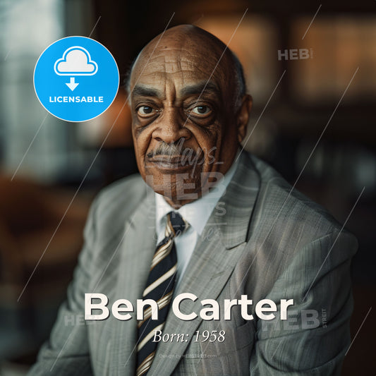 Ben Carter, Born: 1958, American real estate developer - A Man In A Suit And Tie Print Template