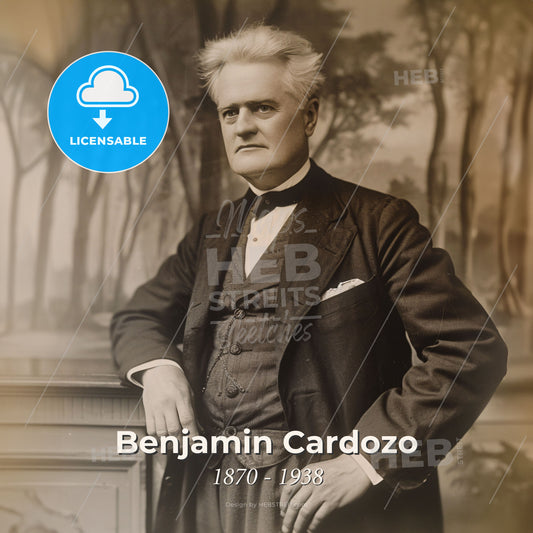 Benjamin Cardozo, 1870 - 1938, American lawyer and jurist - A Man In A Suit Print Template