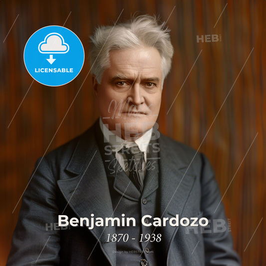 Benjamin Cardozo, 1870 - 1938, American lawyer and jurist - A Man In A Suit Print Template