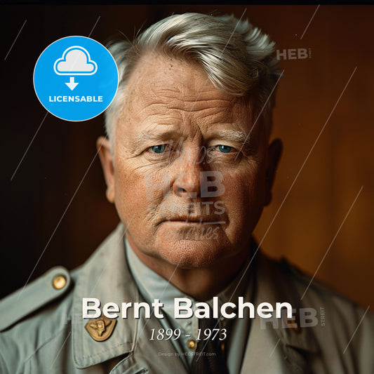 Bernt Balchen, 1899 - 1973, Norwegian-American aviator and navigator - A Man In A Military Uniform Print Template