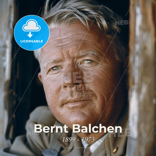 Bernt Balchen, 1899 - 1973, Norwegian-American aviator and navigator - A Man Looking Out Of A Window Print Template