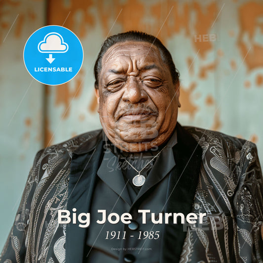 Big Joe Turner, 1911 - 1985, American blues singer - A Man In A Black Suit Print Template