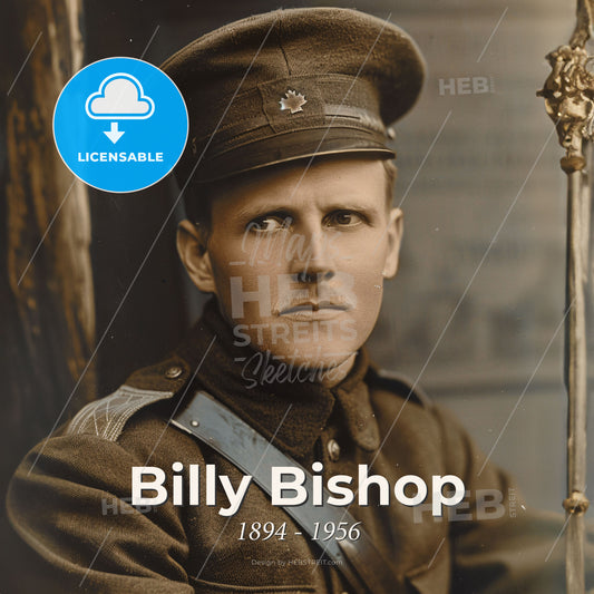 Billy Bishop, 1894 - 1956, Canadian fighter ace - A Man In Uniform With A Hat And Sword Print Template