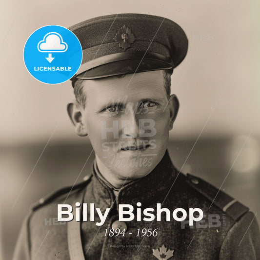 Billy Bishop, 1894 - 1956, Canadian fighter ace - A Man In A Uniform Print Template