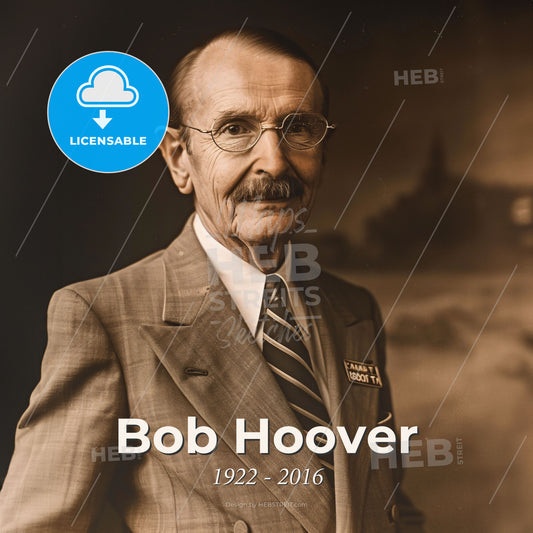 Bob Hoover, 1922 - 2016, American aviator and test pilot - A Man In A Suit And Tie Print Template