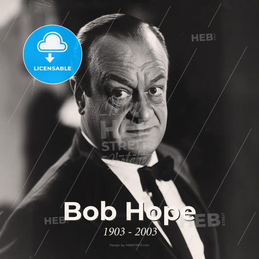 Bob Hope, 1903 - 2003, British-American comedian and showmaster - A Man In A Suit And Tie Print Template
