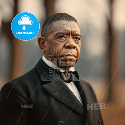 Booker T. Washington, 1856 - 1915, American educator - A Man In A Suit