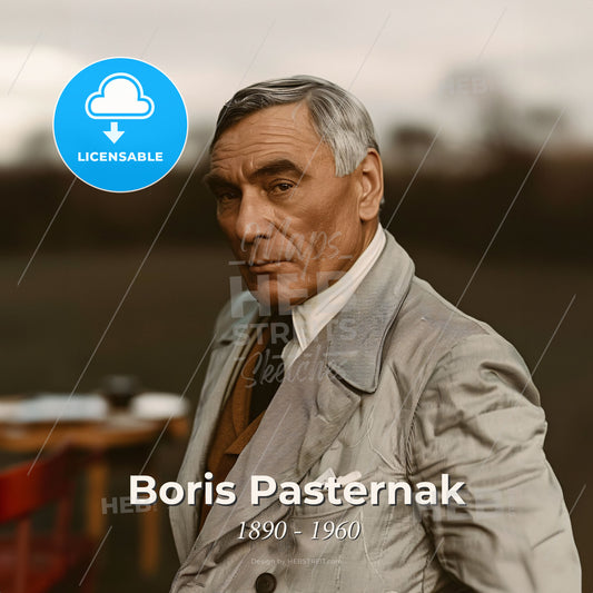 Boris Pasternak, 1890 - 1960, Russian writer - A Man In A Suit Print Template