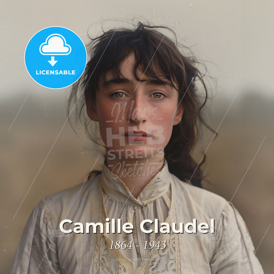 Camille Claudel, 1864 - 1943, French sculptor - A Woman With Nice Hair Print Template