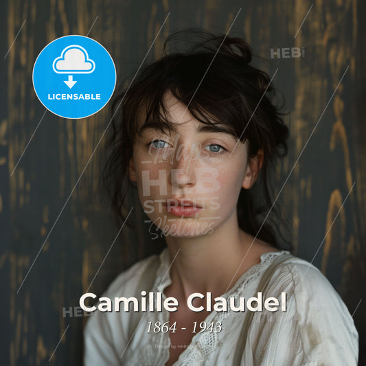Camille Claudel, 1864 - 1943, French sculptor - A Woman With Blue Eyes And Freckles Print Template
