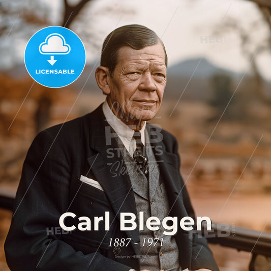 Carl Blegen, 1887 - 1971, American archaeologist - A Man In A Suit Print Template