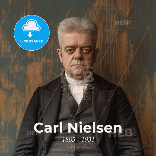 Carl Nielsen, 1865 - 1931, Danish composer - A Man In A Suit Print Template