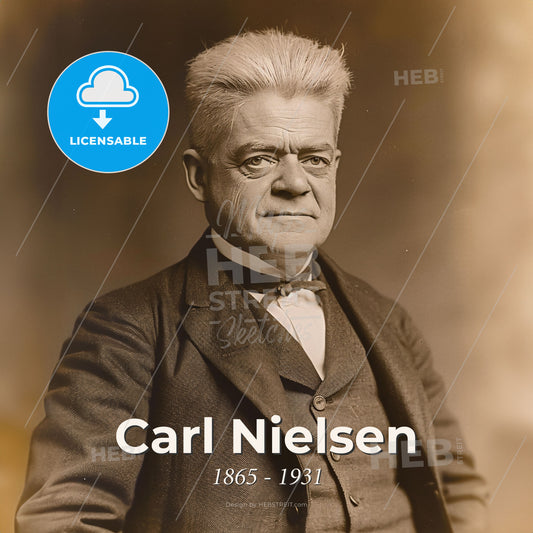 Carl Nielsen, 1865 - 1931, Danish composer - A Man In A Suit Print Template