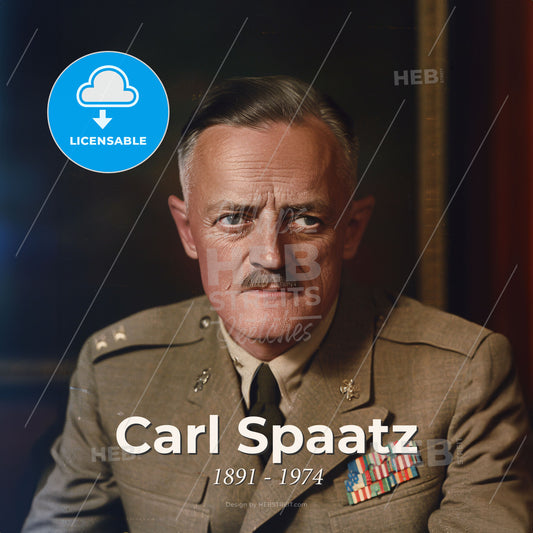 Carl Spaatz, 1891 - 1974, American General - A Man In A Military Uniform Print Template