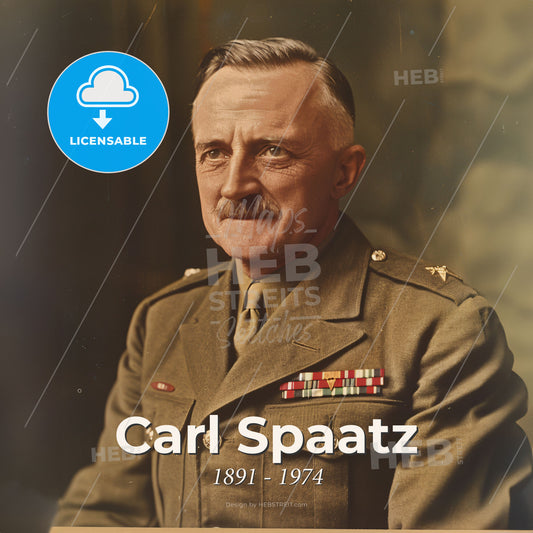 Carl Spaatz, 1891 - 1974, American General - A Man In A Military Uniform Print Template