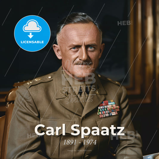Carl Spaatz, 1891 - 1974, American General - A Man In A Military Uniform Print Template