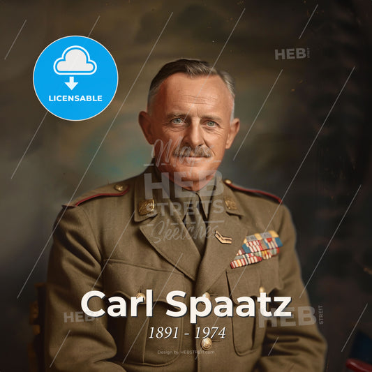 Carl Spaatz, 1891 - 1974, American General - A Man In A Military Uniform Print Template