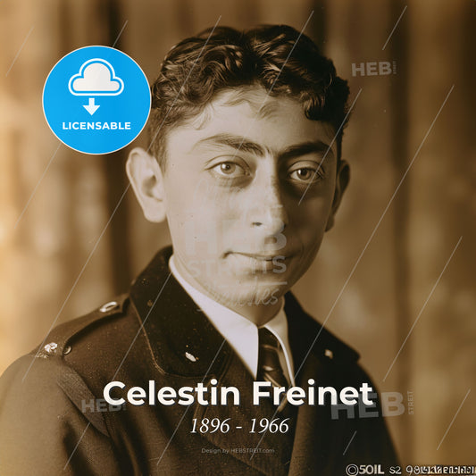 Celestin Freinet, 1896 - 1966, French educator - A Man In A Uniform Print Template