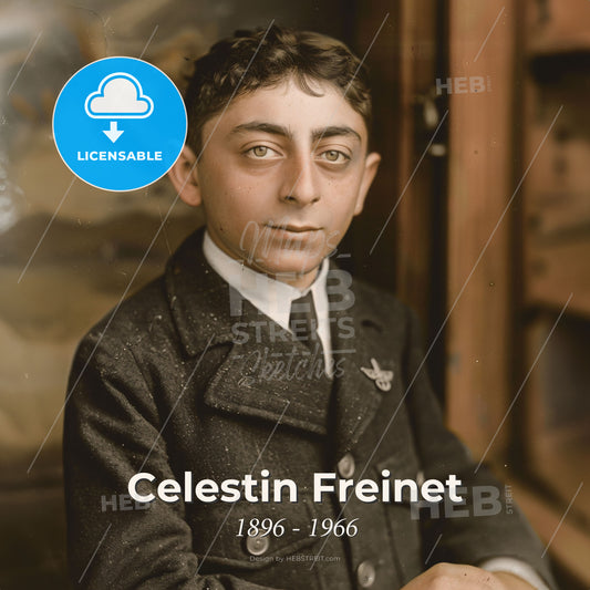 Celestin Freinet, 1896 - 1966, French educator - A Boy In A Suit Print Template