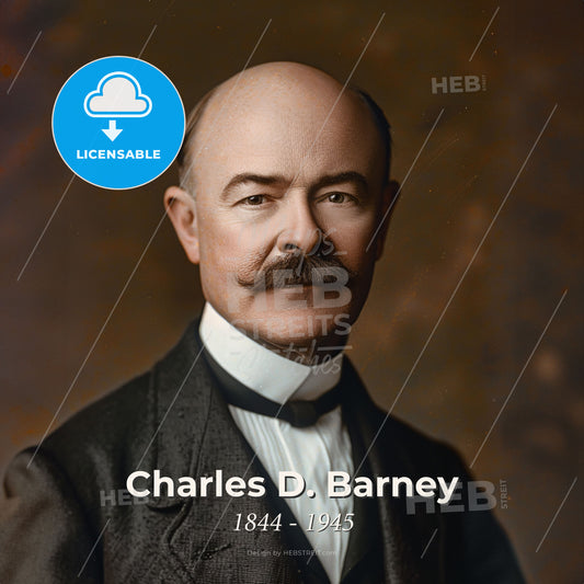 Charles D. Barney, 1844 - 1945, American banker - A Man With A Mustache Print Template
