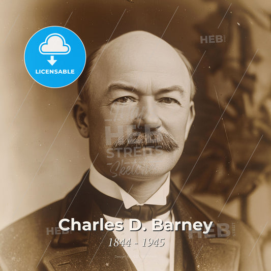 Charles D. Barney, 1844 - 1945, American banker - A Man With A Mustache Print Template