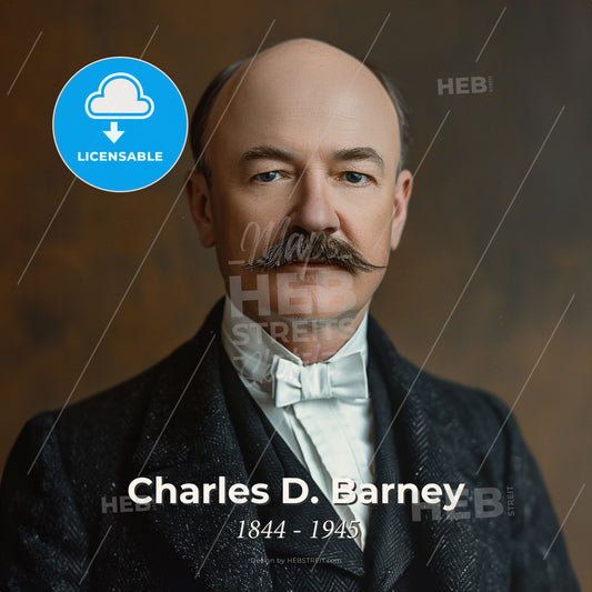 Charles D. Barney, 1844 - 1945, American banker - A Man With A Mustache Print Template