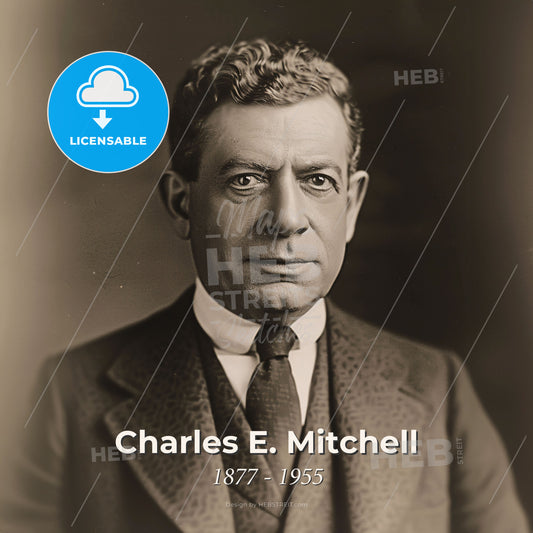 Charles E. Mitchell, 1877 - 1955, American banker - A Man In A Suit And Tie Print Template