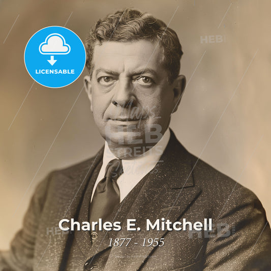 Charles E. Mitchell, 1877 - 1955, American banker - A Man In A Suit And Tie Print Template