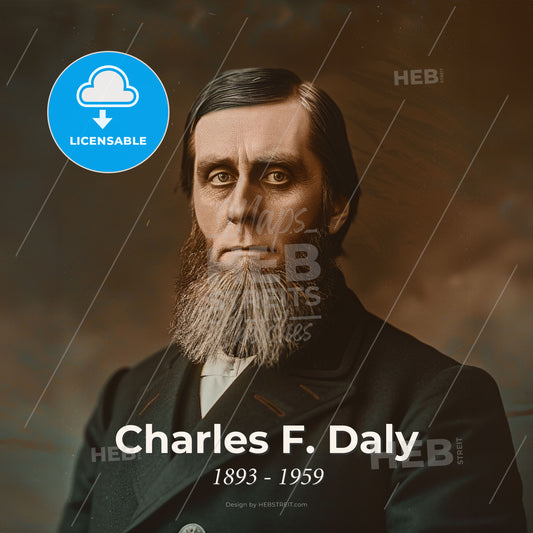 Charles F. Daly, 1893 - 1959, American railway executive - A Man With A Beard Print Template