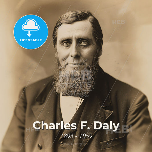 Charles F. Daly, 1893 - 1959, American railway executive - A Man With A Beard Print Template