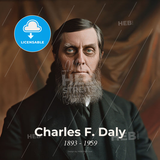 Charles F. Daly, 1893 - 1959, American railway executive - A Man With A Beard Print Template