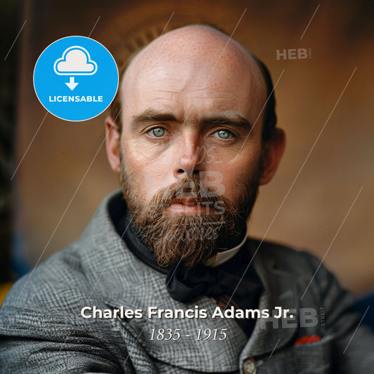 Charles Francis Adams Jr., 1835 - 1915, American railway executive - A Man With A Beard And Mustache Print Template