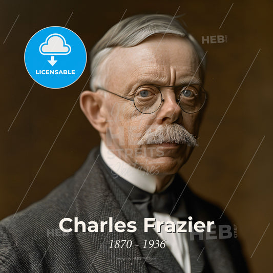 Charles Frazier, 1870 - 1936, American neurosurgeon - A Man With A Mustache And Glasses Print Template