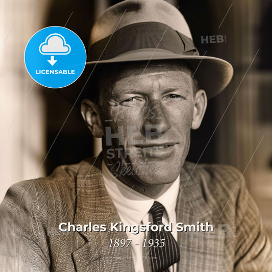 Charles Kingsford Smith, 1897 - 1935, Australian aviator - A Man Wearing A Suit And Hat Print Template