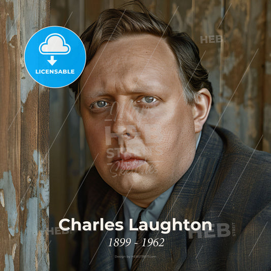 Charles Laughton, 1899 - 1962, British actor - A Man In A Suit Print Template